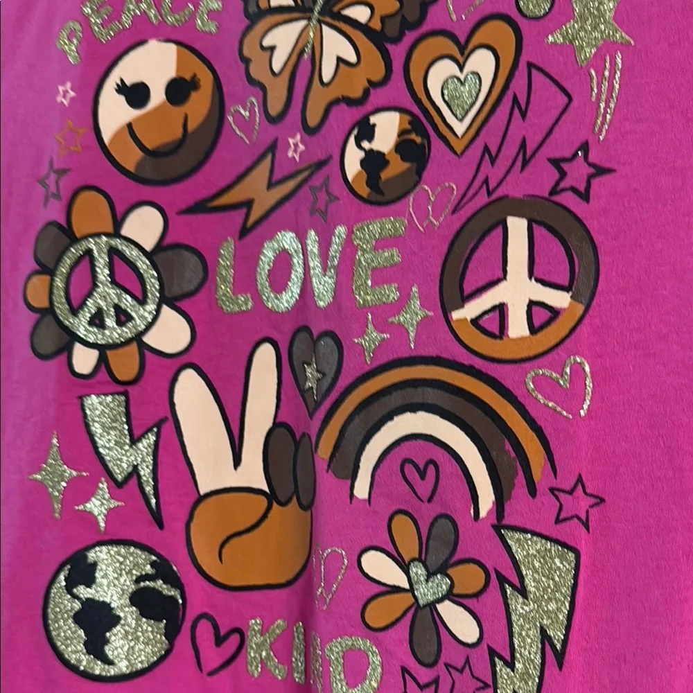 The Children's Place Pink Short Sleeve Tee Graphic Design Girls Size XL/14 NEW
